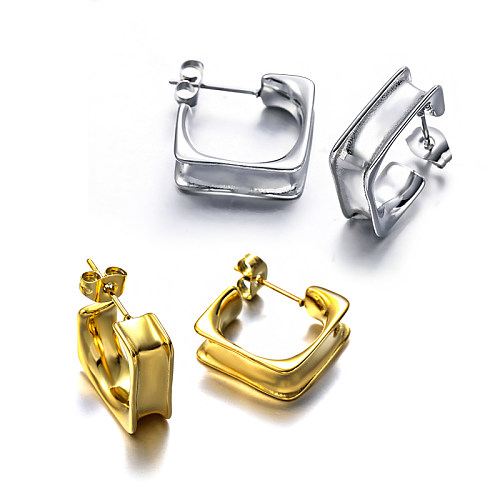 Square Stainless Steel Earrings