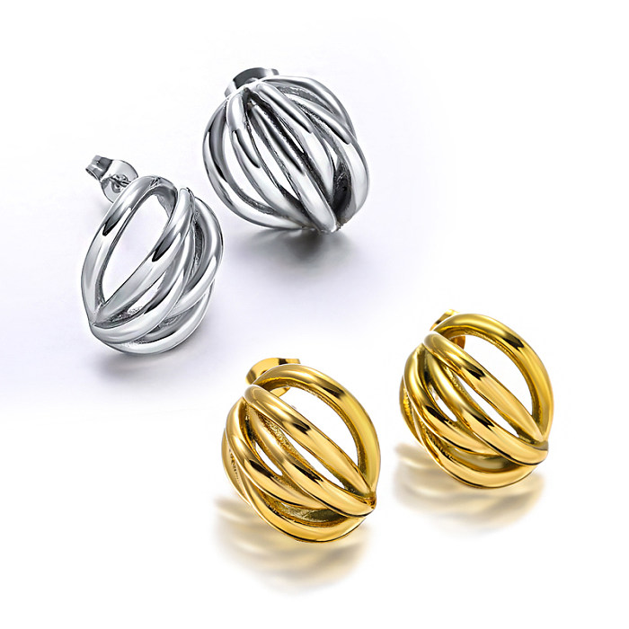 Wire Stainless Steel C Earrings