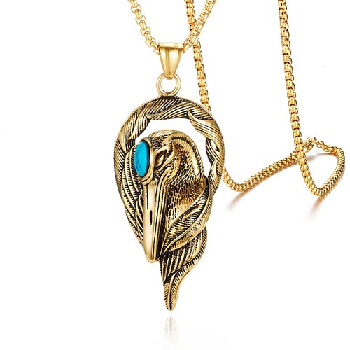 Stainless Steel Jewelry Wholesales Turquoise Cranes Pendant