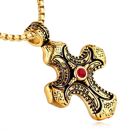 Hiphop Jewelry Wholesales Stainless Steel Cross Pendant