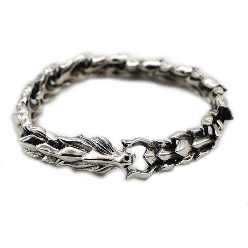 Wholesales 925 Silver Jewelry Heavy Wolf Charm Bracelet