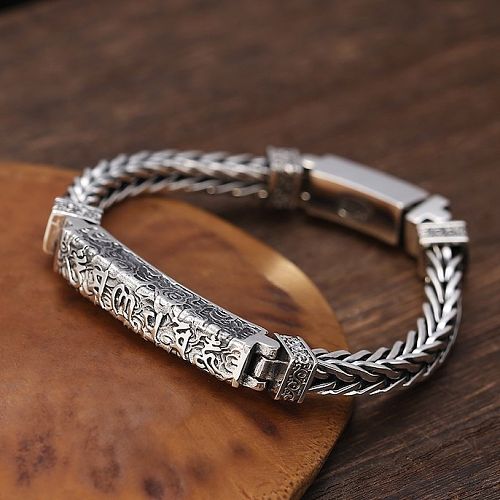 Wholesales 925 Silver Jewelry Square Chains Bracelet