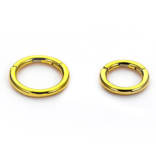 Streetwear Solid Color Sterling Silver Plating Nose Ring
