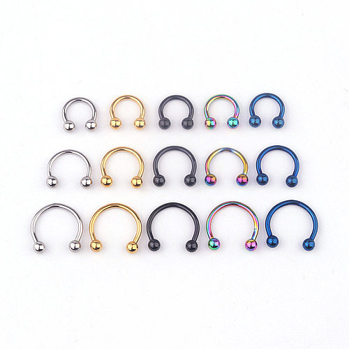 Fashion Geometric Stainless Steel Plating Nose Studs 1 Piece
