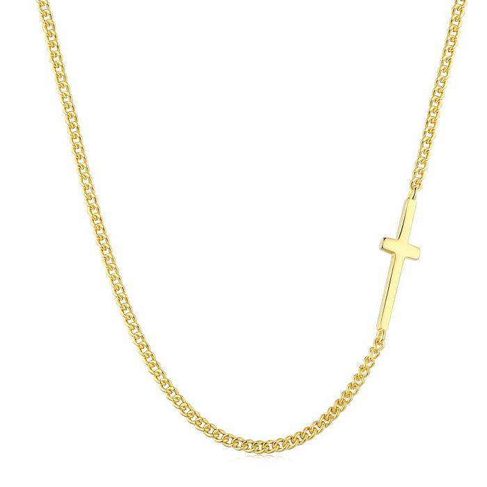 Sterling Silver Cross Chain Necklace