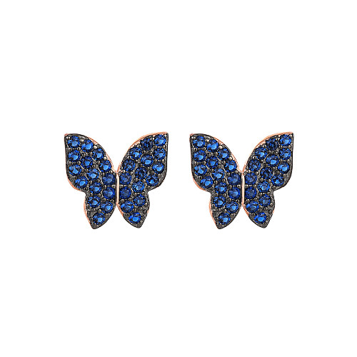 Cubic Zirconia Butterfly Stud Earring
