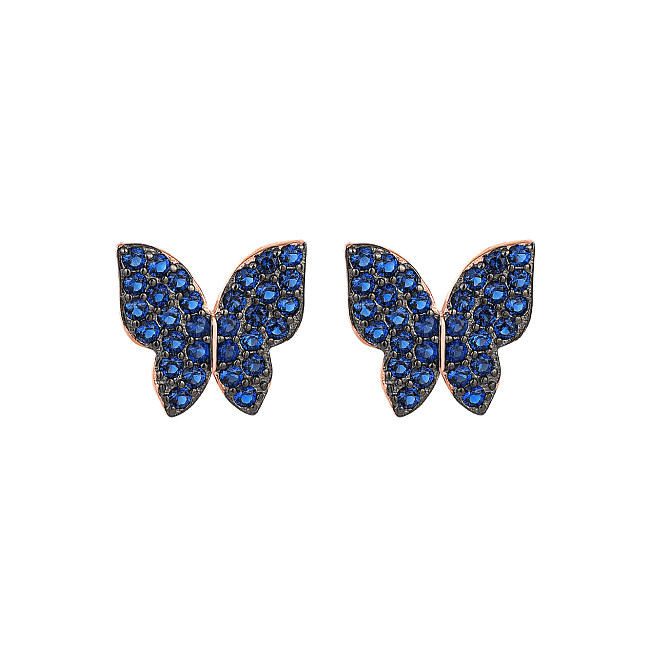 Cubic Zirconia Butterfly Stud Earring