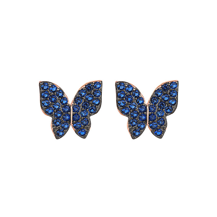 Cubic Zirconia Butterfly Stud Earring