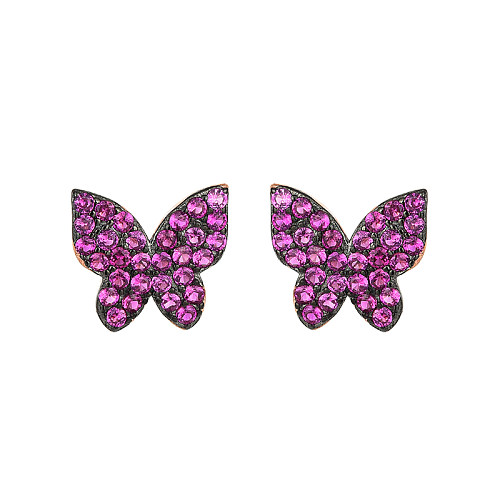 Boucle d'oreille papillon en zircone cubique