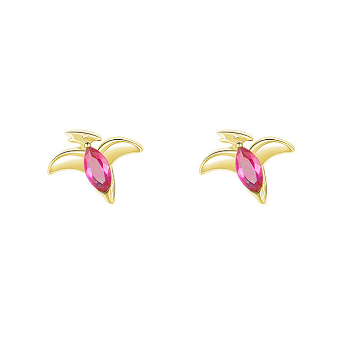 Kids  Silver Zirconia Pterosaur Stud Earring