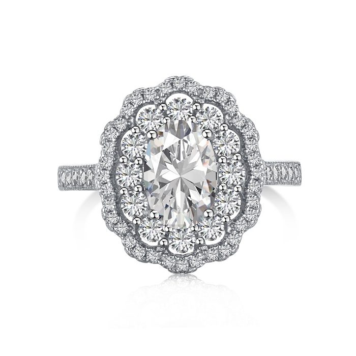 Sterling Silver Vintage Zirconia Solitaire Rings