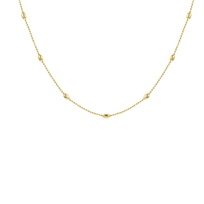 Halskette mit Samenkette aus Sterlingsilber