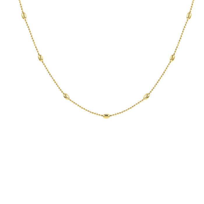 Halskette mit Samenkette aus Sterlingsilber