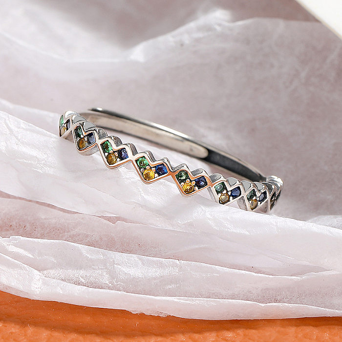 Sterling Silver Vintage CZ Band Rings