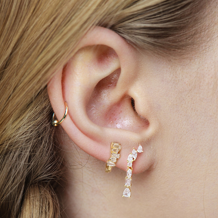 Silver Cubic Zirconia Tassel Earring