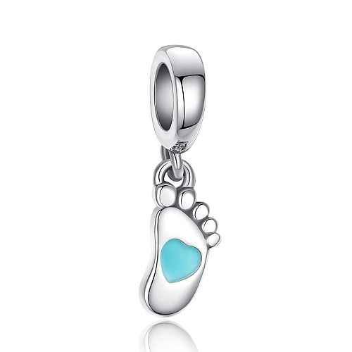 Sterling Silver Kids Foot Charm Pendants