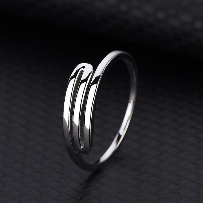 Silver Lines Band Ring