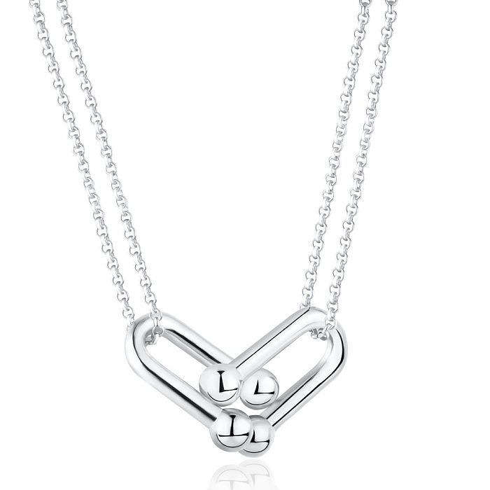 Sterling Silver Horseshoe Layered Necklaces