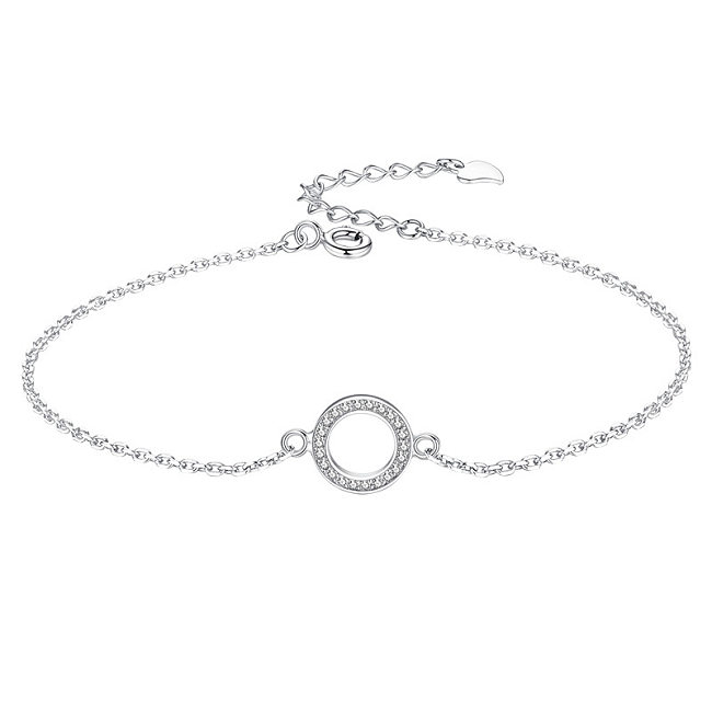 Sterling Silver CZ Round Bracelets