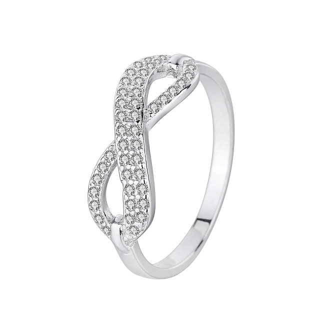 Silver Cubic Zirconia Infinity Band Ring