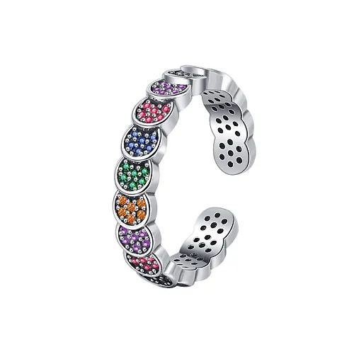 Vintage Rainbow Zirconia Scales Toe Rings