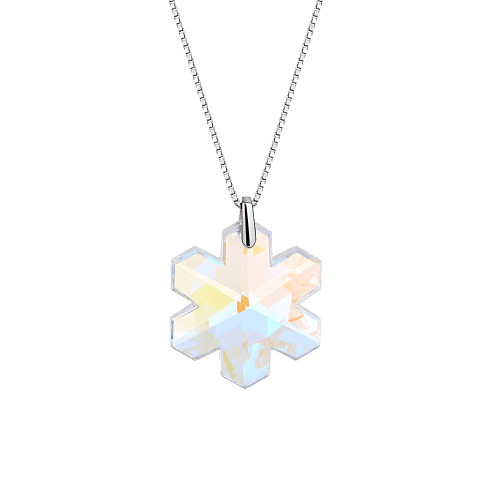 Austrian Crystals Snowflake Pendant Necklace