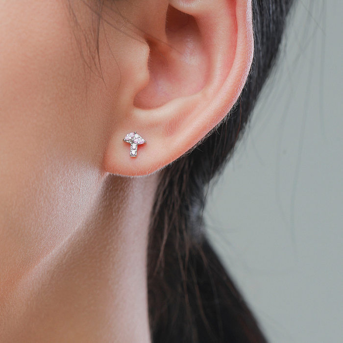 Kids  Silver Zirconia Vegetable Stud Earring