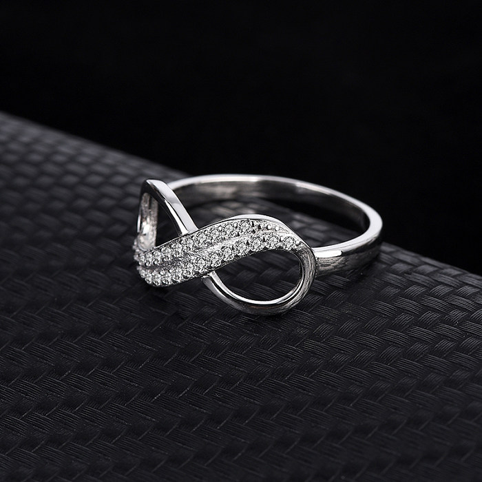 Silver Cubic Zirconia Infinity Band Ring