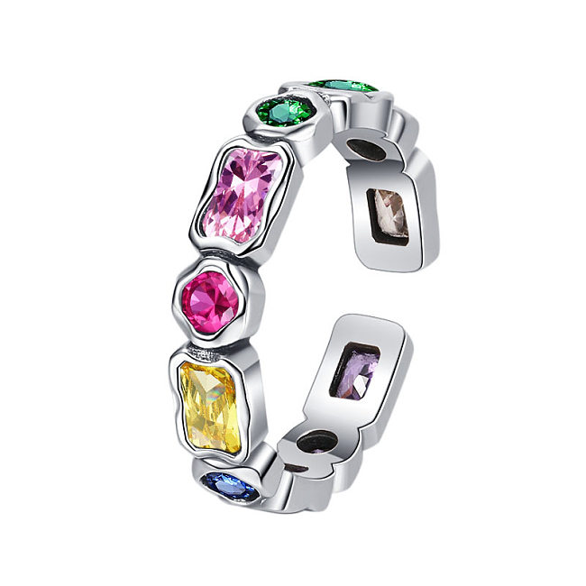 Sterling Silver Colorful Zirconia Toe Rings