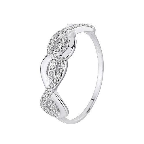 Silver Cubic Zirconia Band Ring