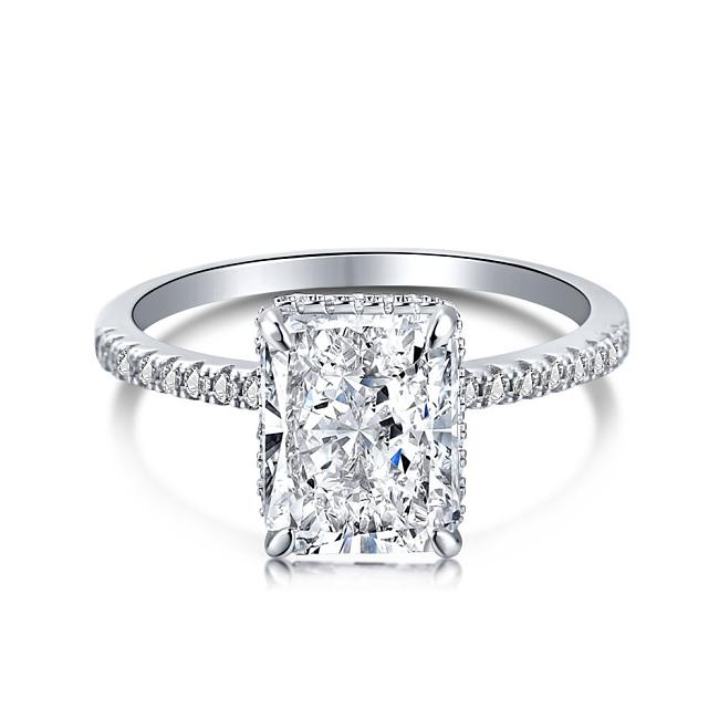 Sterling Silver A Zirconia Solitaire Ring