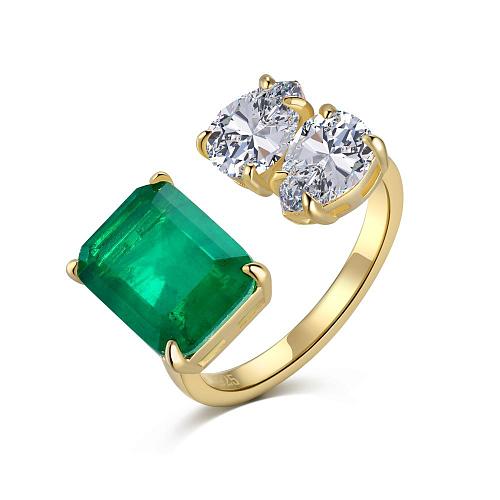 Unique Emerald Zirconia Toe Ring