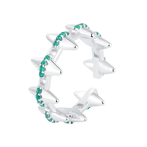 Punk Spike Zirconia Open Rings