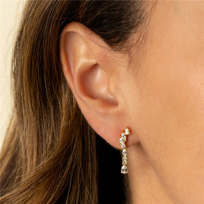 pcs Sparkle Zirconia Silver Sterling Stud Earring