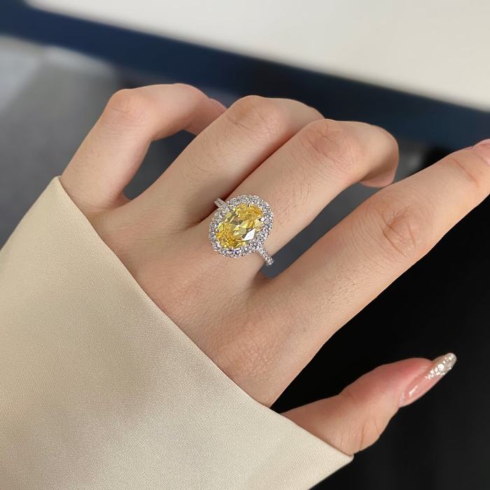 High Carbon Diamond Candy Zirconia Solitaire Ring