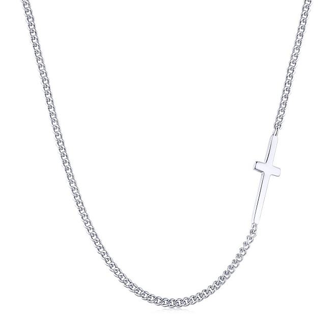 Sterling Silver Cross Chain Necklace