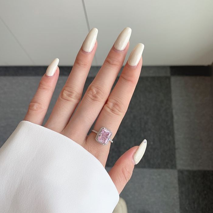 Crushed Ice Lab Cocktail Zirconia Solitaire Ring