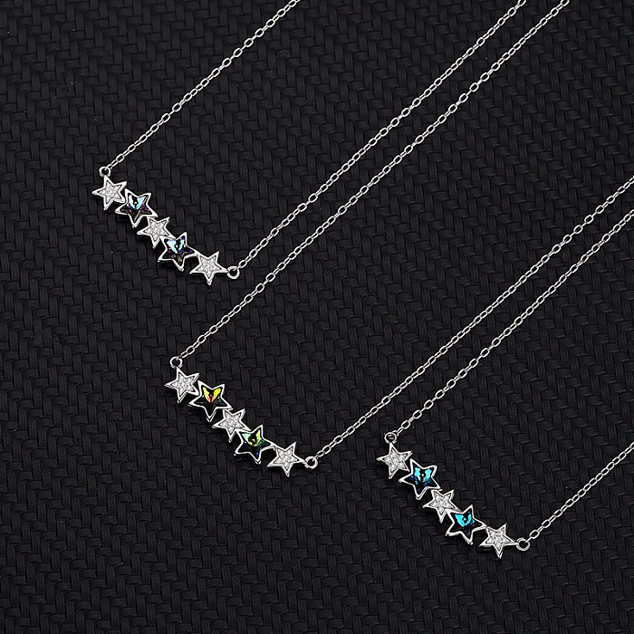 Austrian Crystals Stars Cubic Zirconia Necklace