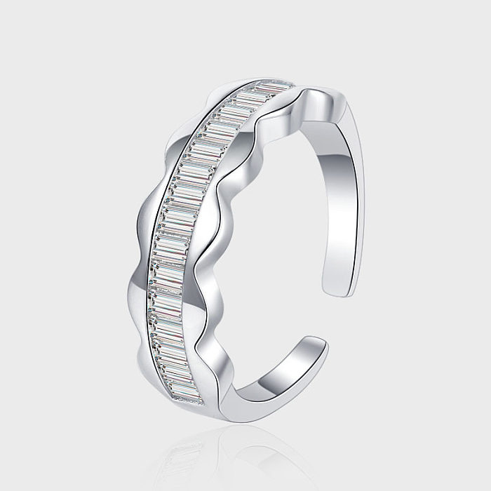Zirconia Ladder Lace Waved Toe Rings