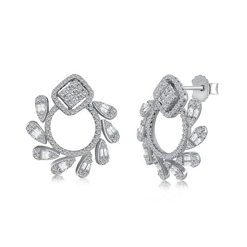 Luxury Zirconia Sunflower Stud Earring