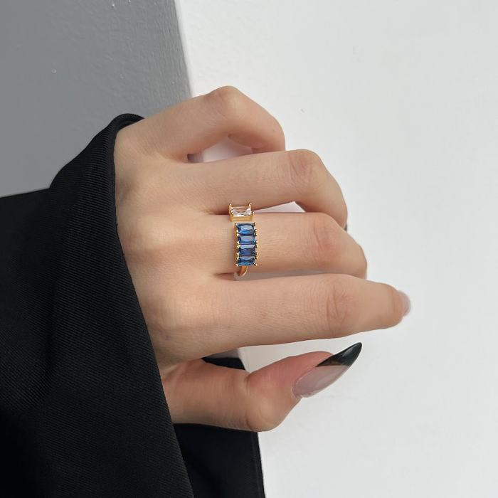 Elegant Rectangle Candy Zirconia Toe Ring
