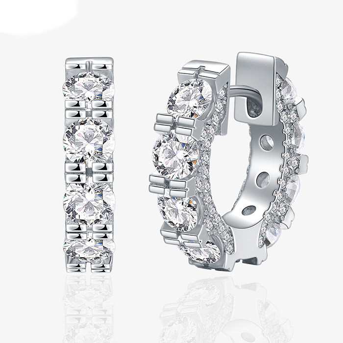 Diamond Level CZ Huggie Hoop Earrings