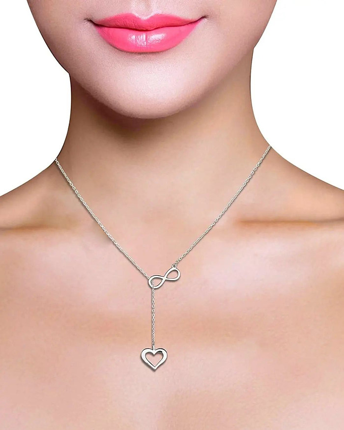 Liebesherz-Unendlichkeits-Anhänger-Halskette