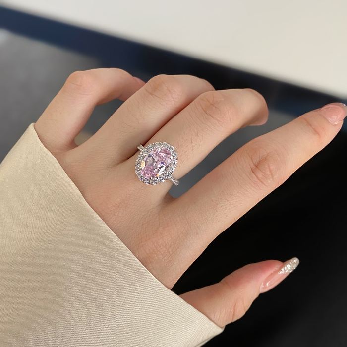 High Carbon Diamond Candy Zirconia Solitaire Ring