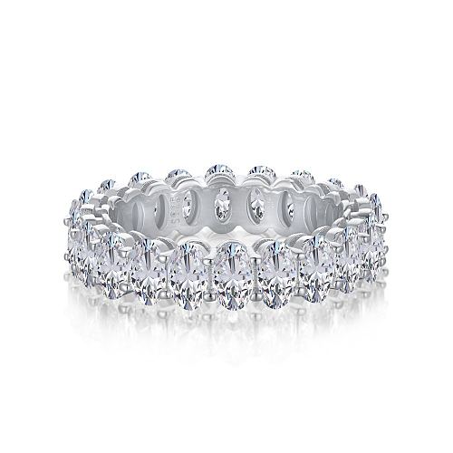 Full Oval Cut Zirconia Band Ring