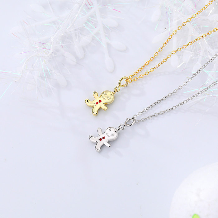 Sterling Silver Gingerbread Man Necklaces