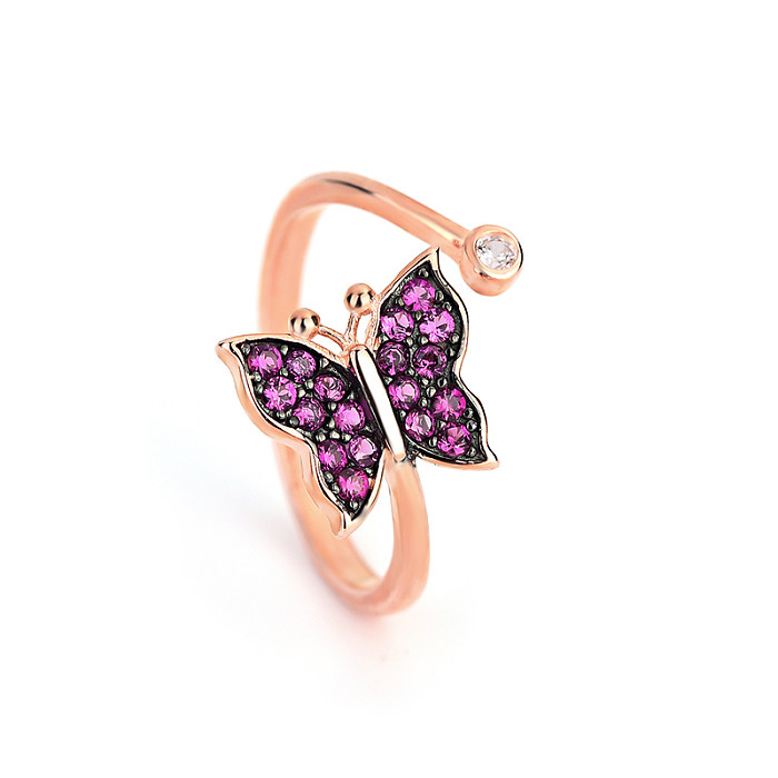 Silver Cubic Zirconia Butterfly Toe Ring