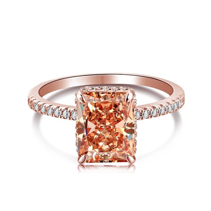 Sterling Silver A Zirconia Solitaire Ring