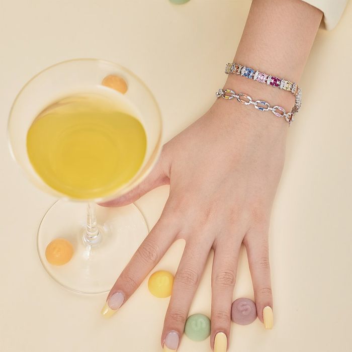 Luxury Colorful Zirconia Tennis Chain Bracelet