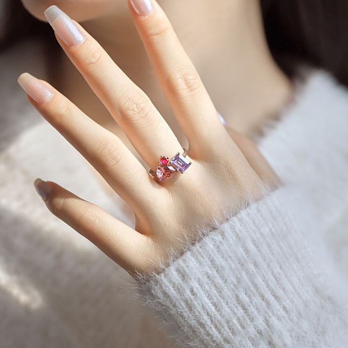 Sparkle Zirconia Cluster Band Ring